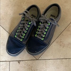 Teen lace up vans size 8 (USED ONE Time)